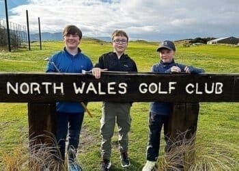 Junior golfers pictured at North Wales Golf Club.