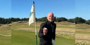 Chester Golf Club Golfer Pete Jones Celebrates Second Ace.