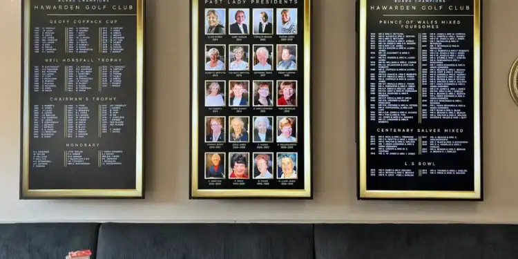 Digital honours boards are modernising golf clubhouses.