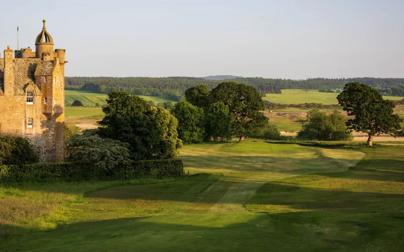 400-year-old Castle Stuart on golf course.