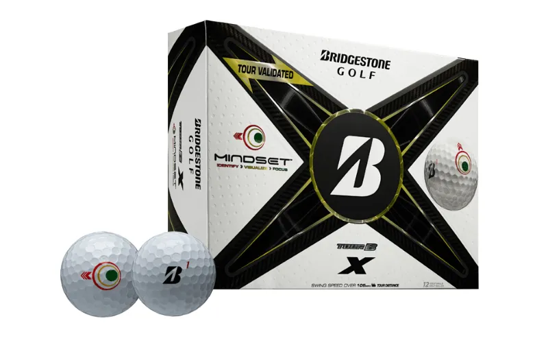 a box with golf balls