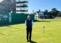 Royal Dornoch Wants Memories as Clubhouse Nears Retirement a man standing on a golf course