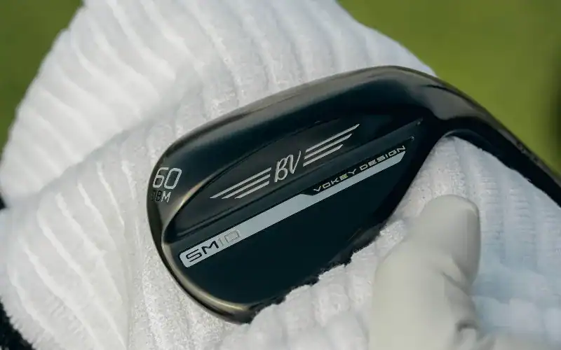Titleist Vokey SM10 Black Vapor wedges with black finish.
