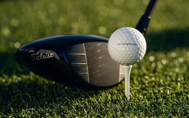 Golf club and Titleist golf ball