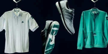 Retro golf apparel in muted colours.