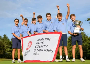 Celebrating English Boys County Champions victory.