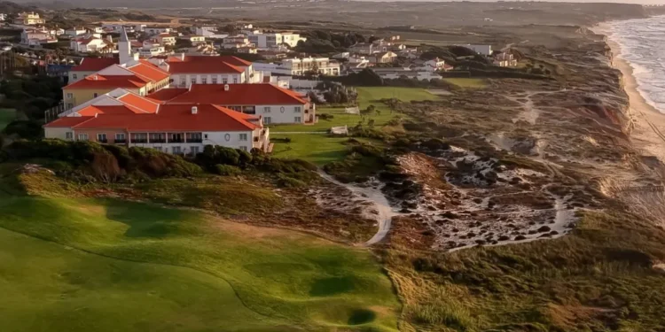 anoramic view of the West Cliffs golf course dunes and Atlantic coastline